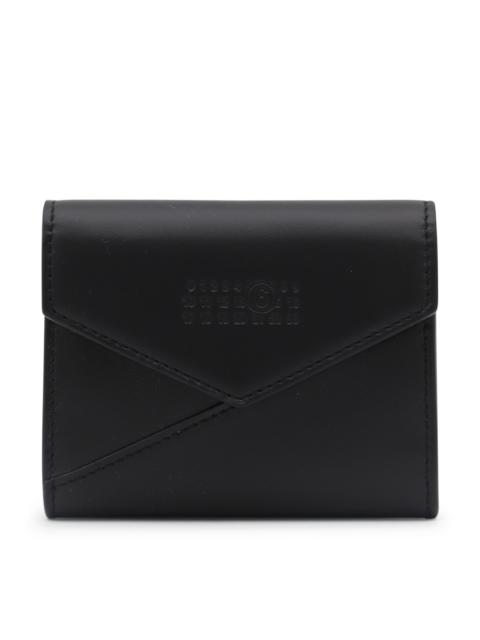 MM6 Maison Margiela black leather japanese 6 wallet