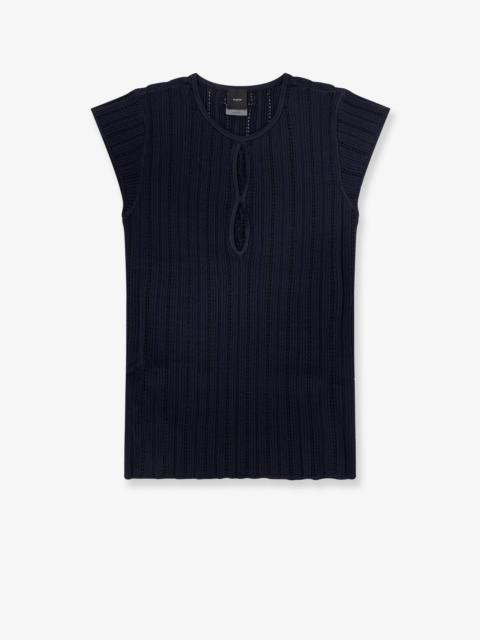 PINKO Tofane Ribbed Viscose Blend Sweater