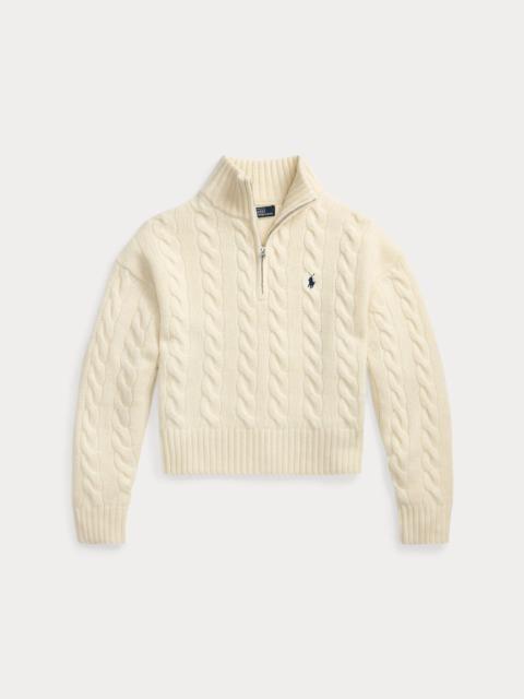 Polo Ralph Lauren Cable Wool-Cashmere Half-Zip Sweater