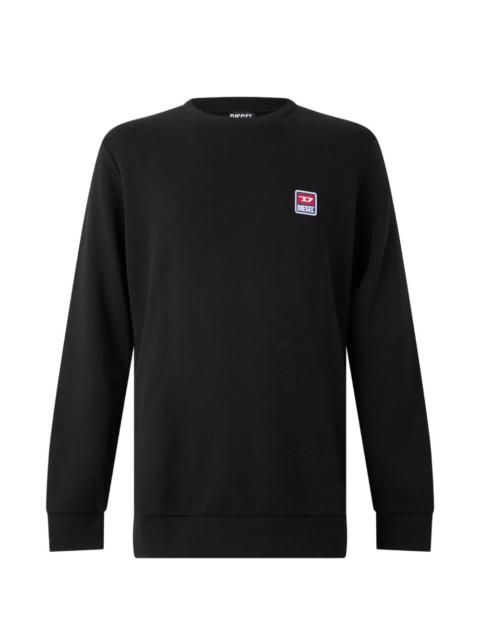 Diesel logo-patch crew-neck sweater