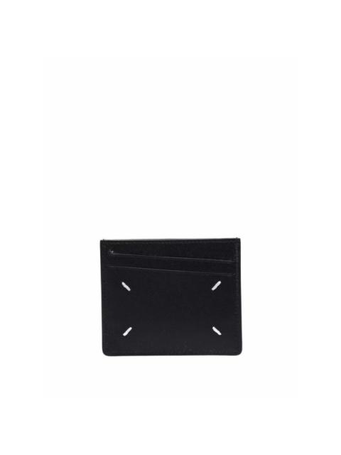 Maison Margiela Black card holder with four-point logo