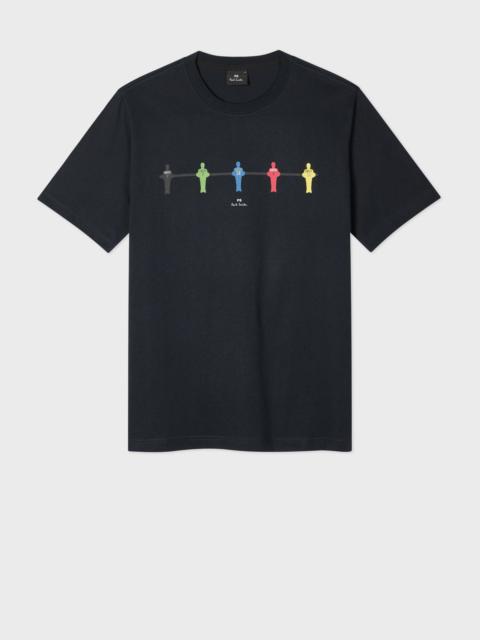 Paul Smith Dark Navy 'Table Football' Print T-Shirt