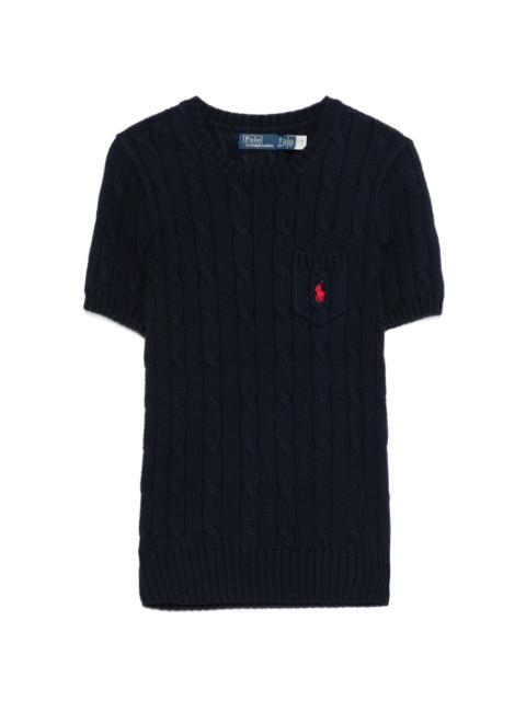 Polo Ralph Lauren cable-knit pocket T-shirt