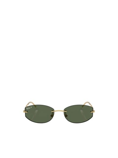 Ray-Ban rimless irregular-frame sunglasses