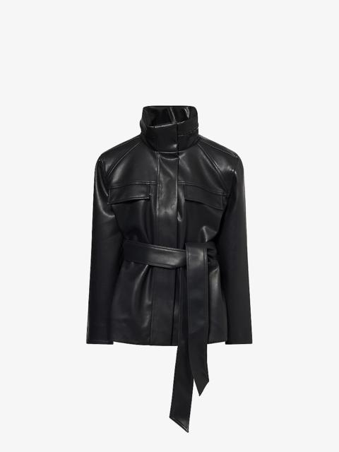 CAMILLA AND MARC Parity Belted Faux-Leather Jacket