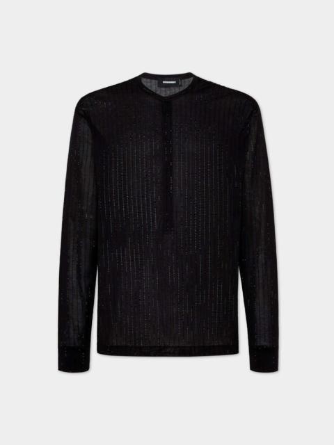 DSQUARED2 LOOSE FIT RHINESTONE STRIPE T-SHIRT