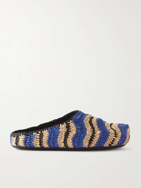 Marni + No Vacancy Inn Striped Woven Mules