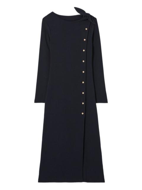Claudie Pierlot tie-neck button-detail dress