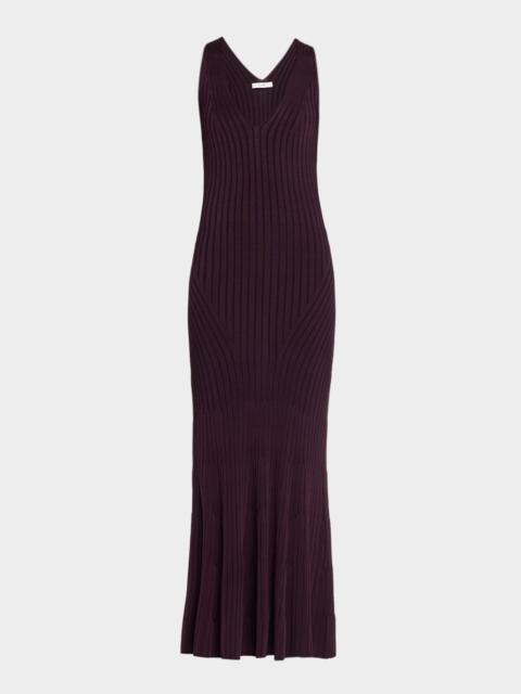 ADAM LIPPES Twyla Sleeveless Ribbed Midi Dress