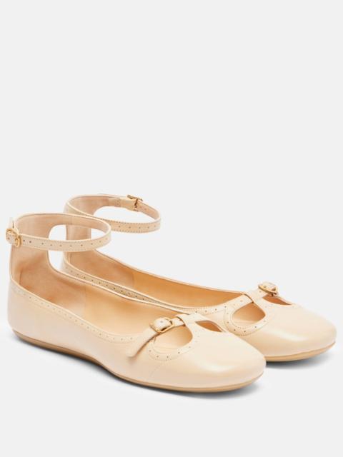 Chloé Misty leather ballet flats