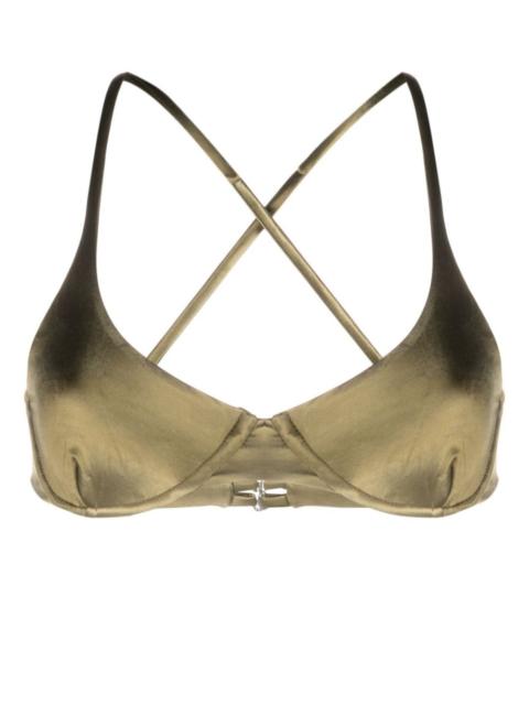 ISA BOULDER reversible crossover-strap bikini top