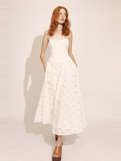BARDOT Estie Broderie Maxi Dress In Orchid White