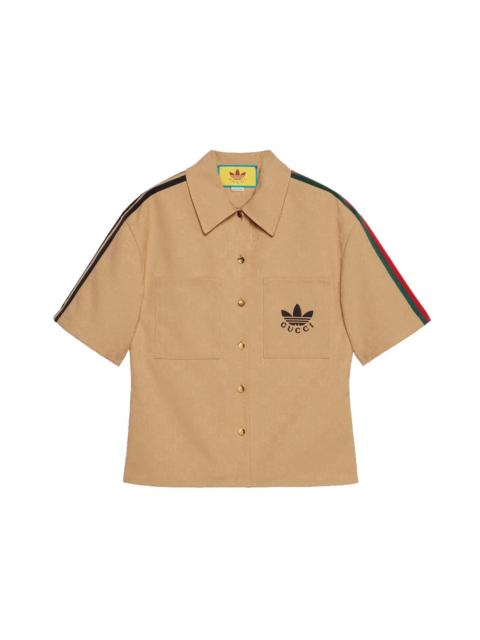 GUCCI Gucci x adidas Trefoil Jacquard Shirt Beige