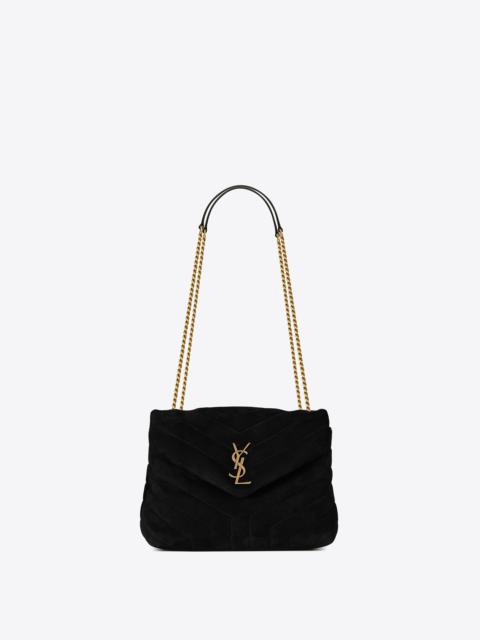 loulou small chain bag in "y" quilted suede