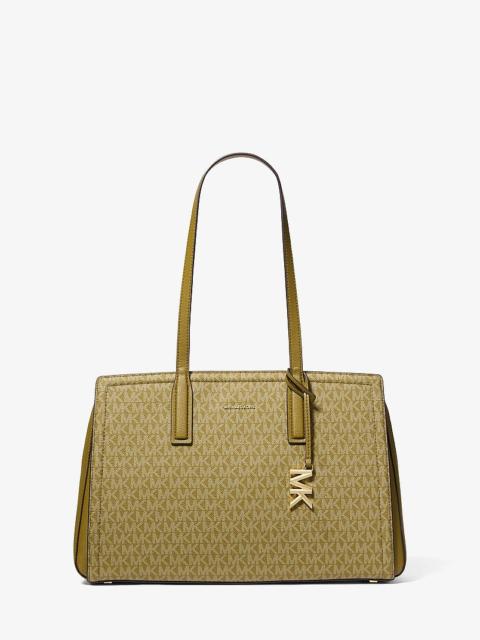MICHAEL KORS Laila Medium Signature Logo Tote Bag