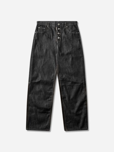 Protocol Index Men's Paneled Hybrid Denim Pants Indigo / Leather