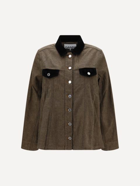 GANNI Neppy denim Overshirt