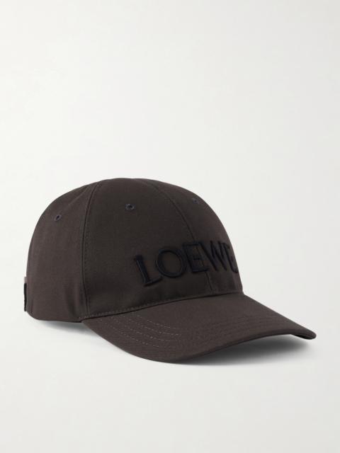 Loewe Louis Wain Futurist Cat Leather-Trimmed Appliquéd Embroidered Cotton-Canvas Baseball Cap