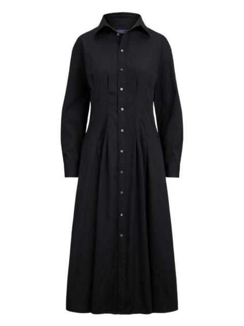 Polo Ralph Lauren collared pleated shirt midi dress