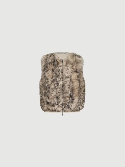 Brunello Cucinelli Lynx-effect shearling reversible vest
