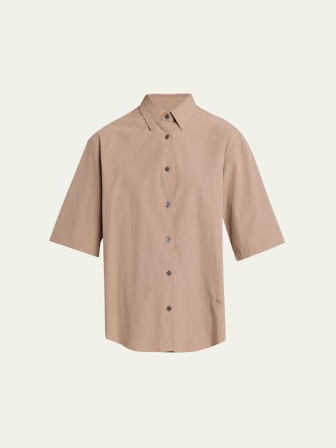 MARIA McMANUS Short-Sleeve Cotton Tunic Shirt