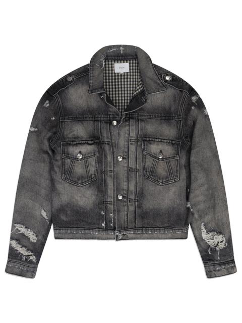 Rhude Ripped Denim Jacket "Grey" RHDMOTW0066 GRY