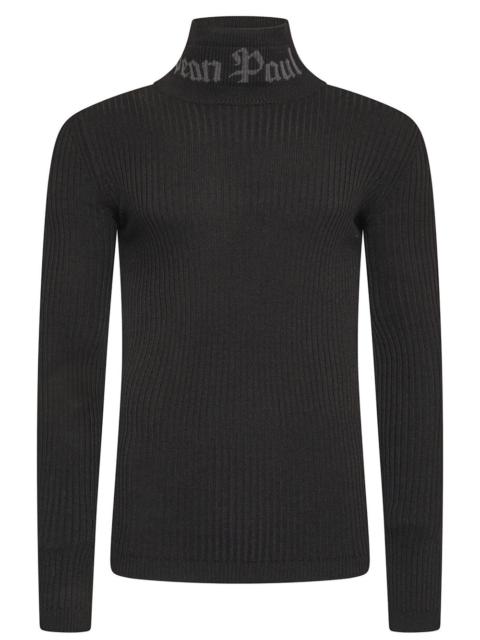 JEAN PAUL GAULTIER UNISEX Logo High Neck Long Sleeve Sweater Black