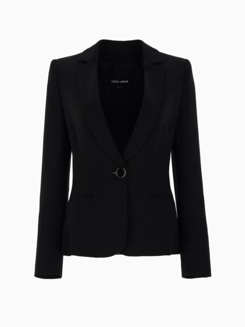 GIORGIO ARMANI Mulberry silk single-breasted jacket