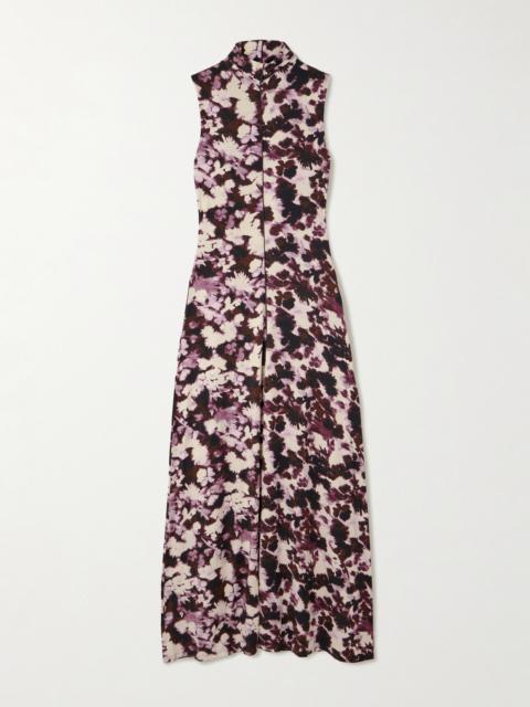 Proenza Schouler Valentina Printed Stretch-jersey Turtleneck Maxi Dress