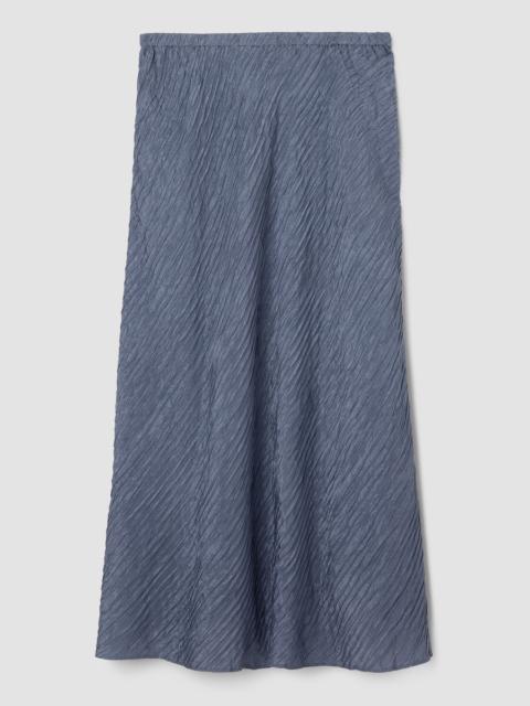 EILEEN FISHER Textured Silk Jacquard Bias Skirt
