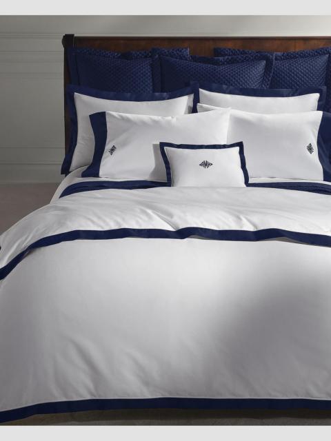 Ralph Lauren Organic Sateen Border 624-Thread Count Duvet Cover & Sham Collection - Polo Navy