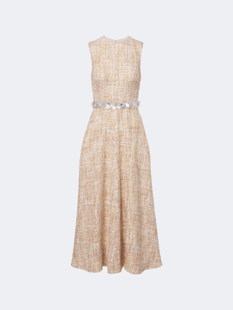 Safiyaa Maisie embellished tweed midi dress