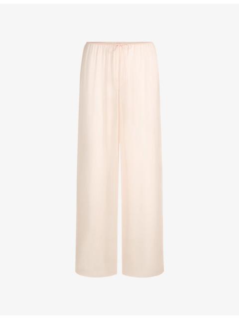 SKIMS Romance Wide-Leg Silk Trousers