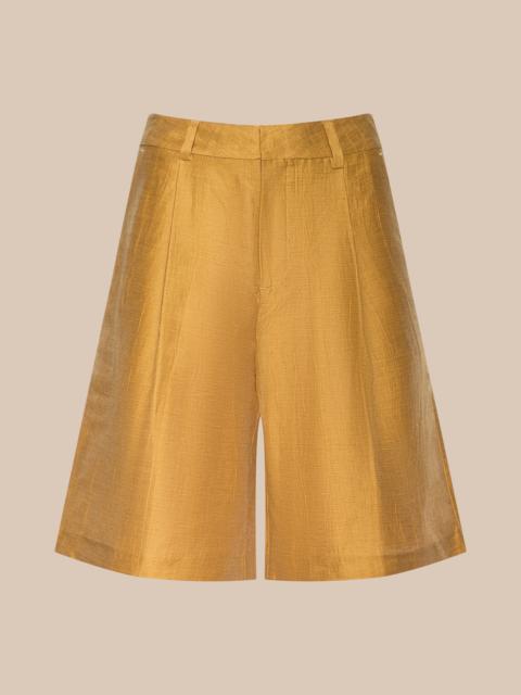 L'AGENCE Doretta Linen-Blend Bermuda Short