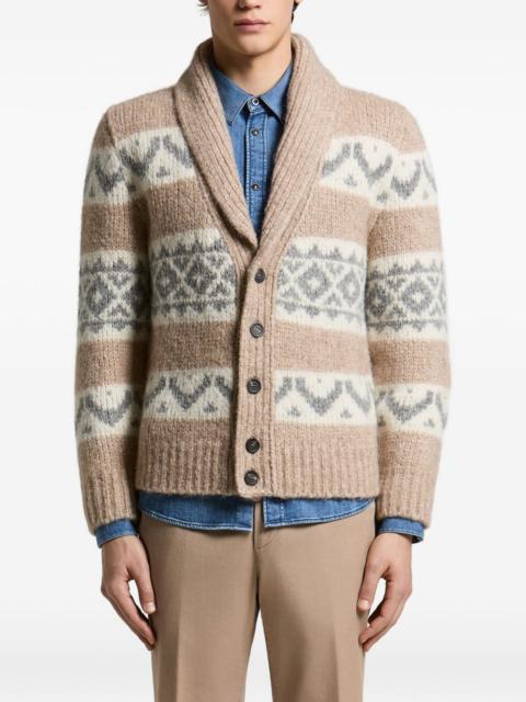 PESERICO Fair Isle shawl-collar cardigan