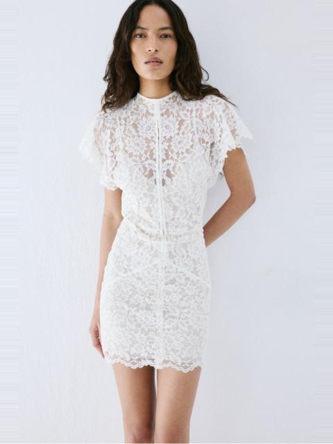 De La Vali LAIA MINI DRESS IN IVORY LACE