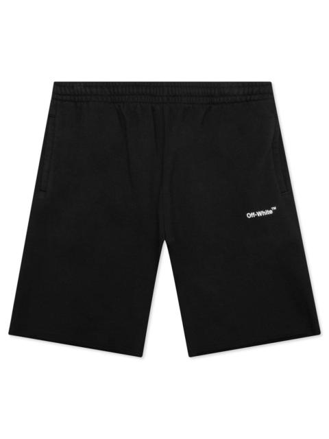 Off-White OFF-WHITE C/O VIRGIL ABLOH DIAG HELVETICA SWEATSHORT - BLACK/WHITE