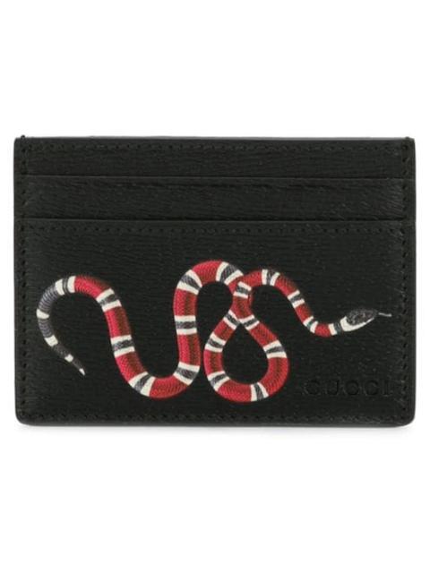 GUCCI Gucci Card Holder Kingsnake Black