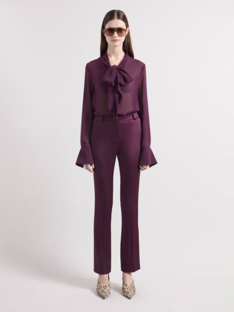 NINA RICCI Burgundy Cady Tailoring Pants