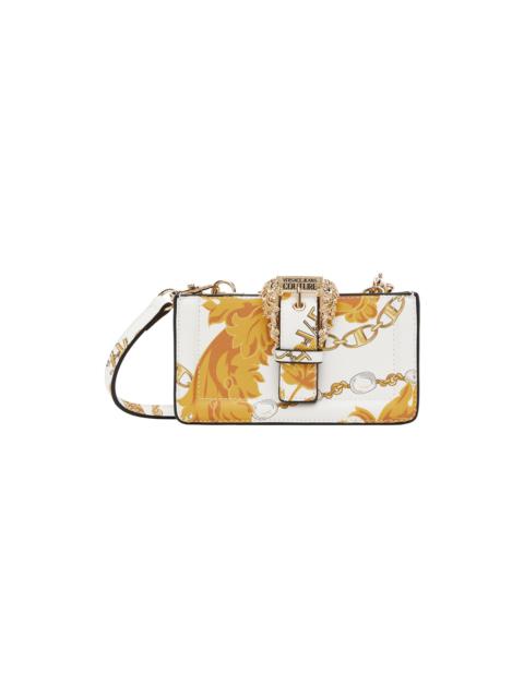 VERSACE JEANS COUTURE White & Gold Pin-Buckle Bag