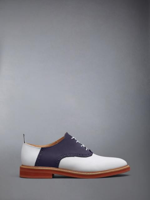Thom Browne NUBUCK RUBBER SOLE SADDLE SHOE