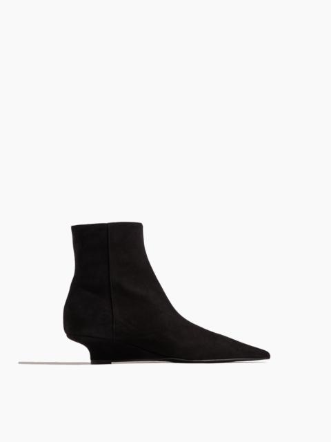TOTEME Sharp Suede Ankle Boots in Black