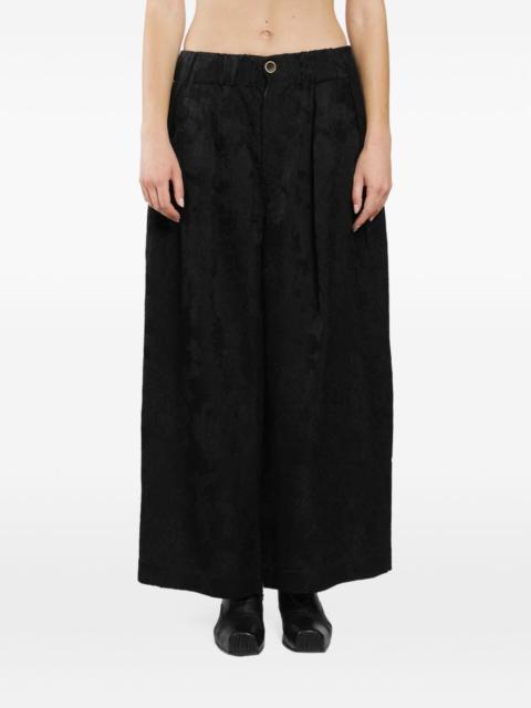 UMA WANG Poetic floral-jacquard trousers