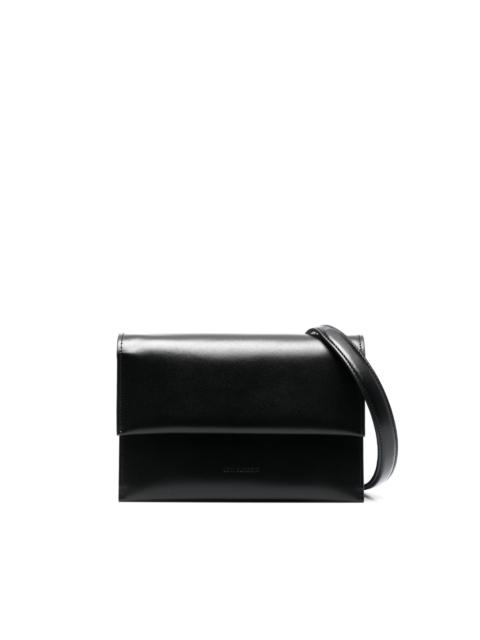 foldover top leather bag