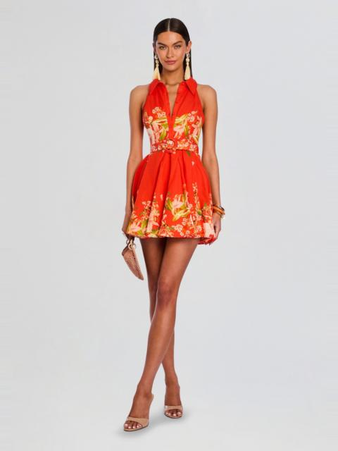 HEMANT & NANDITA HIBI SHORT DRESS WITH BELT BUCKLE