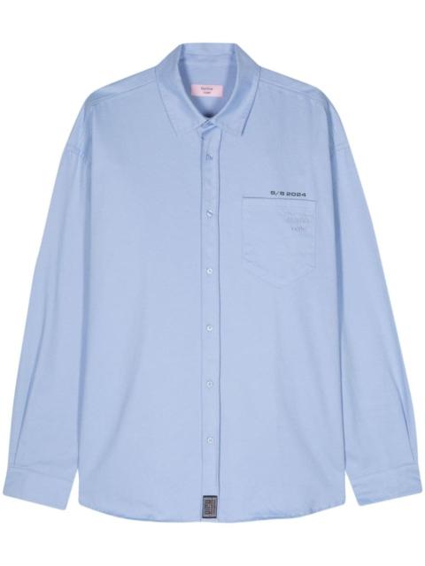 Martine Rose embroidered-logo cotton shirt