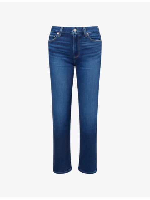 PAIGE Mason Ankle Straight-Leg Mid-Rise Stretch-Denim Blend Jeans