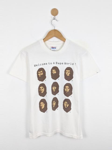 A BATHING APE® Vintage 90s A Bathing Ape Welcome to Bape World Shirt