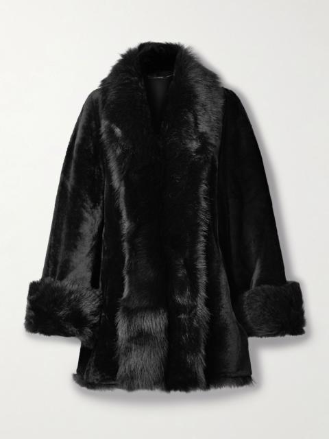 NOUR HAMMOUR Sima shearling coat Black