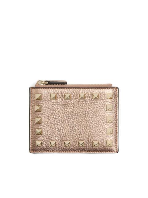 Valentino Rockstud grainy card holder
